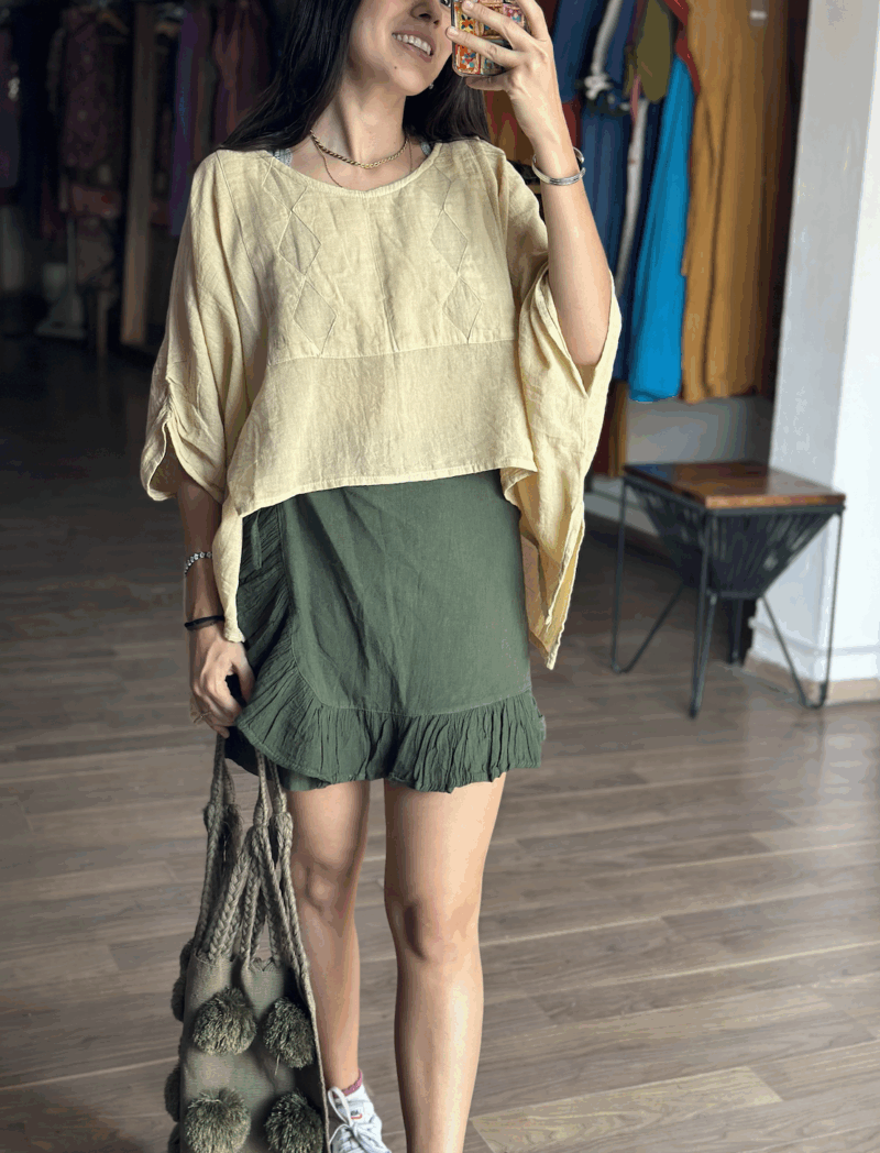 Falda Short Lucia Verde Militar